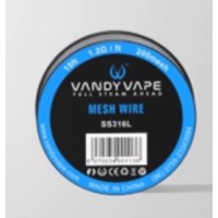 1.5 Meter Mesh 80-400 - SS316 - Wickeldraht von Vandy VapeLieferumfang:  1.5 Meter Mesh 150-400 - SS316 - Wickeldraht von Vandy VapeMaterial: SSL316Auswahl:  150 - 400 mesh300 0.37 ohm/ftVandy Vape 4681Vandy Vape Full Steam Ahead4,90 CHFsmoke-shop.ch4,90 CHF