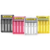 Nitecore Q4 - Ladegerät 4 Schacht - vers. FarbenLieferumfang: 1 x Nitecore Q4 - Ladegerät für 4x Li-Ion, LiFePo, Ni-MH, Ni-CD AkkusDas Nitecore Q4 Ladegerät ist ein Vier-Schacht-Ladegerät zum Laden von Li-Ion und Li-Ion IMR Akkus. Die vier Ladeschächte arbeiten unabhängig voneinander. Ein maximaler Ladestrom von 2A wird bei der Nutzung von zwei Ladeschächten (Schacht 1 und 4) erreicht.Farbe: Transparent4820Nitecore30,00 CHFsmoke-shop.ch30,00 CHF