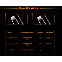 8x MTL Fused Clapton Coil 2 in 1 - Geekvape - vorgewickelte Coils (208)Lieferumfang: 8x MTL Fused Clapton Coil 2 in 1 2 in 1- Geekvape - vorgewickelte Coils + Coil Tool von GeekvapeMaterial: N80 and KA1 for Coils, SS for Coil ToolResistance: 0.6ohm / 0.8ohm   6919geekvape11,90 CHFsmoke-shop.ch11,90 CHF