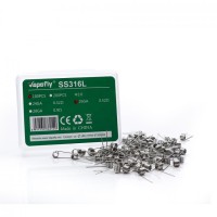 Prebuilt Coil SS316L 100 Stück by Vapefly vers. AuswahlLieferumfang: Prebuilt Coil SS316L 100 Stück by Vapefly vers. AuswahlDie Edelstahl (SS316) Prebuilt Coils von VapeflyVapefly bringt vorgefertigte Coils für den Selbstwickler. Diese Coils sind aus Edelstahl (SS316) gefertigt und mit einem Widerstand von 0.32 Ohm, 0.52 Ohm oder 0.9 Ohm erhältlich. So ist für jeden Bereich bestimmt etwas dabei.Die Beine der Coils sind jeweils parallel gestellt und können bei Bedarf auch gegenüberliegend gestellt werden. Ihr Innendurchmesser beträgt 3.0 mm.In einer Packung befinden sich 100 Stück vorgefertigte Coils. Damit sollte jeder Selbstwickler eine ganze Weile auskommen.0.32 ohm 0.52 ohm0.90 ohm zur Auswahl9214Vapefly8,90 CHFsmoke-shop.ch8,90 CHF
