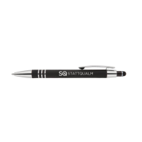 SQuape Kugelschreiber -Merchandising- SQ StattqualmDer SQ Kugelschreiber ist ein Celena Soft-Touch Kugelschreiber aus Metall mit StylusFarbe: Schwarz / Chrom - Blaue MineEigenschaften:Stylus zur Bedienung sämtlicher Touchscreen-GeräteSoft-Touch-Schaftleichtes, aber dennoch robustes Aluminiumlanglebige Lasergravur mit SQ StattQualm Logomit blauer Tinte10439Stattqualm / Squape2,20 CHFsmoke-shop.ch2,20 CHF