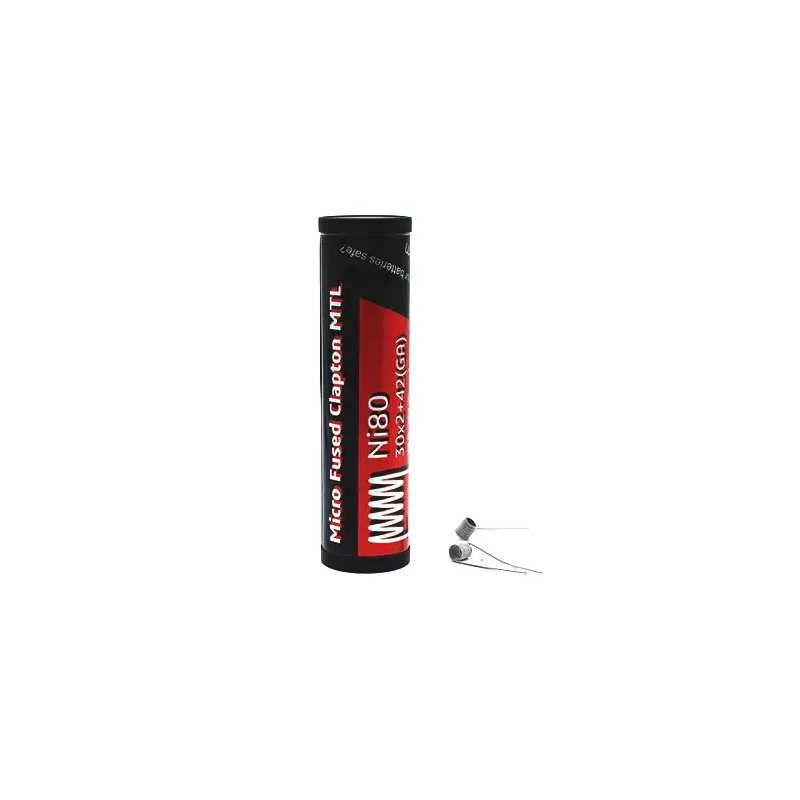 Vorgewickelte Coils (10 Stück) (NI80) Triple Fused Clapton vers. Ohm - FumytechLieferumfang: 10x Vorgewickelte Coils (10 Stück) (NI80/SS316) Clapton vers. Ohm auswählbar - FumytechVerschiedene Varianten auswählbar Ohm - Triple Fused Clapton Ni80 28x3+38 0.30ohmOhm - Clapton Ni80 26+38 0.53ohmOhm - Clapton SS316 26+34 0.40ohmOhm - Micro Fused Clapton MTL Ni80 30*2+42GA 0.88 ohmOhm - Fused Clapton Ni80 28x2+38 0.50ooh10 vorgewickelte Coils in einer Rolle 10713Fumytech8,90 CHFsmoke-shop.ch8,90 CHF Vorgewickelte Coils (10 Stück) (NI80) Triple Fused Clapton vers. Ohm - FumytechLieferumfang: 10x Vorgewickelte Coils (10 Stück) (NI80/SS316) Clapton vers. Ohm auswählbar - FumytechVerschiedene Varianten auswählbar Ohm - Triple Fused Clapton Ni80 28x3+38 0.30ohmOhm - Clapton Ni80 26+38 0.53ohmOhm - Clapton SS316 26+34 0.40ohmOhm - Micro Fused Clapton MTL Ni80 30*2+42GA 0.88 ohmOhm - Fused Clapton Ni80 28x2+38 0.50ooh10 vorgewickelte Coils in einer Rolle 10713Fumytech8,90 CHFsmoke-shop.ch8,90 CHF