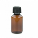 PET leere Flasche 100 ml Braun mit Originalität-Verschluss