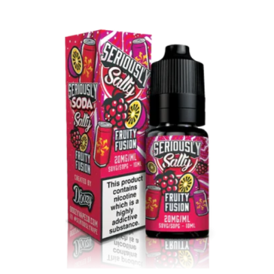 Seriously Salty Sodas Fruity Fusion 10ml - 20mg NikotinsalzSeriously Salty Sodas Blue Wing 10ml - 20mg NikotinsalzGeschmack: Seriously Salty Sodas Fruity Fusion - Ein saftiges Medley aus Mandarine und Passionsfrucht. Mit einem Hauch von Lychee-Apfel. Basierend auf dem beliebten Red Fruit Twist-Getränk. Ein erstaunlich leckerer Geschmack.10ml Flaschen50% VG10mg oder 20mg Nik-SalzeDoozy Seriously Salty E-Liquid 10ml Salz.10 mg oder 20 mg auswählbar13052Doozy Liquids5,50 CHFsmoke-shop.ch5,50 CHF Seriously Salty Sodas Fruity Fusion 10ml - 20mg NikotinsalzSeriously Salty Sodas Blue Wing 10ml - 20mg NikotinsalzGeschmack: Seriously Salty Sodas Fruity Fusion - Ein saftiges Medley aus Mandarine und Passionsfrucht. Mit einem Hauch von Lychee-Apfel. Basierend auf dem beliebten Red Fruit Twist-Getränk. Ein erstaunlich leckerer Geschmack.10ml Flaschen50% VG10mg oder 20mg Nik-SalzeDoozy Seriously Salty E-Liquid 10ml Salz.10 mg oder 20 mg auswählbar13052Doozy Liquids5,50 CHFsmoke-shop.ch5,50 CHF