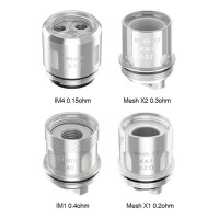 5x Super Mesh X1 / X2 / R2 / IM1 / IM4 Advanced für Aero/Shield/Cerberus GeekVapeLieferumfang: 5x Pack SuperMesh X1 oder  X2 Aero-Shield-Cerberus GeekVape VerdampferköpfeDie passenden Verdampferköpfe / Coils zum Aegis Mini /  Cerberus / Aero von Geekvape0.15 ohm = IM4 Shiled / Cerberus0.2 ohm = X1 Mesh 30-90 Watt0.3 ohm = X2 Mesh 30-45 Watt0.4 ohm = Supermesh X2 Coil0.4 ohm = IM1 Shield /Cerberus6870geekvape14,90 CHFsmoke-shop.ch14,90 CHF