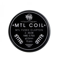 Mtl Fused Clapton 2-30/38 ni80 0.70ohm 2.5mm (10 Stück) - YachtvapesLieferumfang:  10x Mtl Fused Clapton 2-30/38 ni80 0.70ohm 2.5mm (10 Stück) - YachtvapesDiese Packung enthält 10 Spulen.Hergestellt aus Ni80.Zusammensetzung 2-30 / 38.Innendurchmesser von 2,5 mm.Leistungsbereich: 18 und 33W.Absolut ausgezeichneten Geschmack und vape Produktion.13176Yachtvapes - Coils and more9,90 CHFsmoke-shop.ch9,90 CHF
