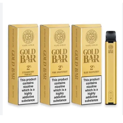 Gold Bar Disposable Vape - 2% Salt Nic/2.0ml (Einweg E-Zigarette)Gold Bar Disposable Vape ist eine Mischung aus Fruchtaromen, darunter saftige Beeren und tropische Früchte mit einem Hauch von Menthol für einen erfrischenden Abschluss. Verschiedene Geschmacksrichtungen: -Blue Raspberry-Kiwi Passion-Melon Berry-Watermelon Ice-Oasis-Spearmint-Lemon Ice-Peach Pear-Strawberry Parfait-Pink Grapefruit-Summer Berries-Banana ICEEingebaute BatterieVorgefüllte 2ml 20mg Nik-SalzBis zu 600 ZügeHyper Mesh SpuleInhalationsaktiviertDynamischer Zerstäuber12 kuratierte GeschmacksrichtungenGold Bar Einweg setzt einen neuen Goldstandard in der Vaping-Industrie, indem es hochwertige Materialien und unübertroffene Handwerkskunst kombiniert, um die nächste Generation von Einwegverdampfern zu liefern. Mit einer Nikotinstärke von 2 % und 12 maßgeschneiderten Geschmacksrichtungen bietet dieses Produkt ein befriedigendes und bequemes Dampferlebnis.Dank der eingebauten Hyper-Mesh-Coils, eines dynamischen Zerstäubers und 2 ml feinstem E-Liquid kann der Gold Bar 600 Züge mit exquisitem Geschmack liefern.In der Box:1 x Gold Bar Einweg-Dampfgerät13953geekvape7,50 CHFsmoke-shop.ch7,50 CHF Gold Bar Disposable Vape - 2% Salt Nic/2.0ml (Einweg E-Zigarette)Gold Bar Disposable Vape ist eine Mischung aus Fruchtaromen, darunter saftige Beeren und tropische Früchte mit einem Hauch von Menthol für einen erfrischenden Abschluss. Verschiedene Geschmacksrichtungen: -Blue Raspberry-Kiwi Passion-Melon Berry-Watermelon Ice-Oasis-Spearmint-Lemon Ice-Peach Pear-Strawberry Parfait-Pink Grapefruit-Summer Berries-Banana ICEEingebaute BatterieVorgefüllte 2ml 20mg Nik-SalzBis zu 600 ZügeHyper Mesh SpuleInhalationsaktiviertDynamischer Zerstäuber12 kuratierte GeschmacksrichtungenGold Bar Einweg setzt einen neuen Goldstandard in der Vaping-Industrie, indem es hochwertige Materialien und unübertroffene Handwerkskunst kombiniert, um die nächste Generation von Einwegverdampfern zu liefern. Mit einer Nikotinstärke von 2 % und 12 maßgeschneiderten Geschmacksrichtungen bietet dieses Produkt ein befriedigendes und bequemes Dampferlebnis.Dank der eingebauten Hyper-Mesh-Coils, eines dynamischen Zerstäubers und 2 ml feinstem E-Liquid kann der Gold Bar 600 Züge mit exquisitem Geschmack liefern.In der Box:1 x Gold Bar Einweg-Dampfgerät13953geekvape7,50 CHFsmoke-shop.ch7,50 CHF