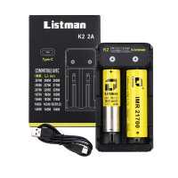 Ladegerät - K2 2A USB Type-C von Listman (USB C)Ladegerät - K2 2A USB Type-C von Listman (USB C) Listman K2 2A Akku-Ladegerät zum Aufladen von 2 Akkus (nicht mitgeliefert) 18650, 21700, 26650, 32650, etc.Aufladbar über das USB Type-C-Kabel (im Lieferumfang enthalten).2 LED-Anzeigen auf der Vorderseite des Ladegeräts zeigen den Ladezustand des Akkus an. 14707Listman 14,90 CHFsmoke-shop.ch14,90 CHF