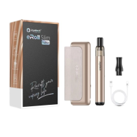 eRoll Slim Starterkit Full - 2ml 13W 1500mAh/480mAh - mit Ladebox USB-CNeuer Kit Pod von Joyetech der eRoll Slim Full.Funktioniert mit einer eingebauten 1500mAh/480mAh Batterie und wird über USB-C aufgeladen.PowerBank PCC: 1500 mAh.Vape Pen: 480 mAh.Maximale Leistung von 13 Watt.Automatische Aktivierung durch Inhalation.Kartusche mit einer Kapazität von 2 ml und Befüllung von unten.Kompatibel mit vorgefüllten eRoll slim 1.2ohm Pods und eRoll Slim 1ohm Patronen.Unauffälliger Pod, der von einer guten Batterielebensdauer mit der PCC Box mit einer Batteriekapazität von 1500 mAh profitiert.Abmessung PowerBank PCC: 23x44x107mm.Größe des Vape Pen: 16x120mm.Lieferumfang 1 x Joyetech eRoll Slim1 x Joyetech PCC Box 1 x eRoll Slim Patrone 1 x Drip tip 510 1 x Drip tip 510 MTL1 x USB-C-Kabel1 x Benutzerhandbuch1 x GarantiekarteEigenschaften Abmessungen Pod eRoll Slim: 16x120mmAbmessungen PCC Box: 23x44x107mmKapazität der PCC-Batterie: 1500mAhKapazität der eRoll Slim Batterie: 480mAhFassungsvermögen des Tanks: 2mlWiderstandsbereich: 1.0ohmMax. Ausgangsleistung: 13WLadestrom PCC: 5V/2A.Ladestrom eRoll Slim: 5V/1AGewicht: 194g15010Joyetech42,00 CHFsmoke-shop.ch42,00 CHF