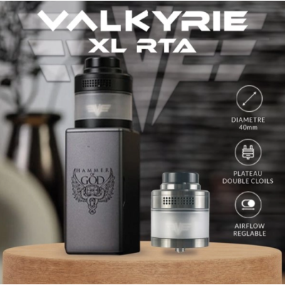 Valkyrie XL - RTA 40mm - Vaperz Clouds - SelbstwickelverdampferDer beeindruckendste Valkyrie XL RTA in der Serie !Durchmesser von 40mm für die meisten massiven Boxen.Sehr gute Kapazität von 9ml.Dual Coil Deck für massive Montage.Einstellbare Top-Luftstrom, um Ihre ziehen passen.Drip Tip 810 derlin perfekt für eine DL ziehen.Lieferumfang: 1 x Tank Valkyrie XL RTA1 x Set Zubehör 1 x Benutzerhandbuch15039Vaperz Cloud89,90 CHFsmoke-shop.ch89,90 CHF Valkyrie XL - RTA 40mm - Vaperz Clouds - SelbstwickelverdampferDer beeindruckendste Valkyrie XL RTA in der Serie !Durchmesser von 40mm für die meisten massiven Boxen.Sehr gute Kapazität von 9ml.Dual Coil Deck für massive Montage.Einstellbare Top-Luftstrom, um Ihre ziehen passen.Drip Tip 810 derlin perfekt für eine DL ziehen.Lieferumfang: 1 x Tank Valkyrie XL RTA1 x Set Zubehör 1 x Benutzerhandbuch15039Vaperz Cloud89,90 CHFsmoke-shop.ch89,90 CHF