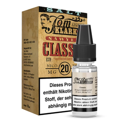 Tom Klark - Sawyer Classic - Nikotinsalz Liquid 20mgTom Klark - Sawyer Classic - Nikotinsalz Liquid 20mgGeschmack: Das Sawyer Classic Nikotinsalz Liquid von Tom Klark bietet eine harmonische Mischung aus cremigen, fruchtigen und leicht herben Noten mit einer feinen Waldmeisternote.Inhaltstoffe: Propylenglycol (PG) E1520 (Ph. Eur.), natürliche/naturidentische Aromastoffe, NikotinFlasche: 1x10ml PET Flasche mit Kindersicherungsverschluss Mischungsverhältnis: 60 VG / 40 PG 16024tom Klarks Liquid8,00 CHFsmoke-shop.ch8,00 CHF Tom Klark - Sawyer Classic - Nikotinsalz Liquid 20mgTom Klark - Sawyer Classic - Nikotinsalz Liquid 20mgGeschmack: Das Sawyer Classic Nikotinsalz Liquid von Tom Klark bietet eine harmonische Mischung aus cremigen, fruchtigen und leicht herben Noten mit einer feinen Waldmeisternote.Inhaltstoffe: Propylenglycol (PG) E1520 (Ph. Eur.), natürliche/naturidentische Aromastoffe, NikotinFlasche: 1x10ml PET Flasche mit Kindersicherungsverschluss Mischungsverhältnis: 60 VG / 40 PG 16024tom Klarks Liquid8,00 CHFsmoke-shop.ch8,00 CHF