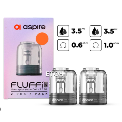 Kartuschen Fluffi 3.5 ml - Aspire - 2 Pods - vers. OhmKartusche für Fluffi Pod.3.5ml Kapazität und Frontbefüllung.Erhältlich in Widerständen von 0,6 Ohm.Verkauft in einer Packung von 2 Stück.PCTG-Tank 3,5 ml.Seitliche Befüllung.Integrierter Mesh-Coil (0.6 Ohm und 1.0 Ohm)Kompatibel mit dem Fluffi-Pod.Kompatibel mit drip tip 51016086Aspire4,10 CHFsmoke-shop.ch4,10 CHF Kartuschen Fluffi 3.5 ml - Aspire - 2 Pods - vers. OhmKartusche für Fluffi Pod.3.5ml Kapazität und Frontbefüllung.Erhältlich in Widerständen von 0,6 Ohm.Verkauft in einer Packung von 2 Stück.PCTG-Tank 3,5 ml.Seitliche Befüllung.Integrierter Mesh-Coil (0.6 Ohm und 1.0 Ohm)Kompatibel mit dem Fluffi-Pod.Kompatibel mit drip tip 51016086Aspire4,10 CHFsmoke-shop.ch4,10 CHF