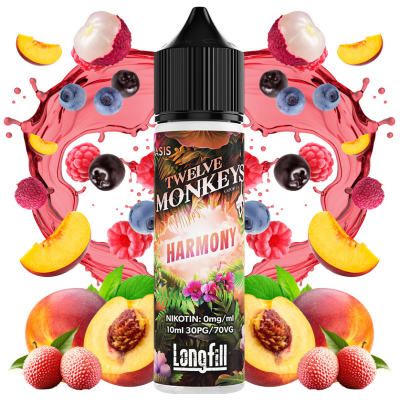 Twelve Monkeys Harmony - 0mg 10ml Longfill (DIY)Twelve Monkeys Harmony - 0mg 10ml Longfill (DIY)Dieser köstliche Mix vereint reife Pfirsiche mit handverlesenen Beeren und exotischer Litschi. Twelve Monkeys kommt als 10ml für 60 Longfill mit 0mg Nikotin. In der Flasche ist Platz für die Zugabe von Nikotin.30PG/70VGLongfill Aroma in Mischflasche zur Herstellung von E-LiquidMarke: Twelve Monkeys Vapor Co.Geschmacksprofil: Wassermelone, Ananas, Banane, fruchtig, exotisch, aromatisch, süß, leicht säuerlichInhalt: 10 ml (in 60 ml Liquidflasche)Dosierungsempfehlung: ca. 16.66 % (durch Mischflasche vorgegeben)empfohlene Reifezeit: kann direkt nach dem Mischen gedampft werden, die Geschmacksintensität verstärkt sich zusätzlich nach ein paar Tagen des ReifensInhaltsstoffe: Propylenglycol (PG) E1520 (PH.EUR.), natürliche und naturidentische AromastoffeLieferung in einer bruchsicheren Flasche mit kindersicherer Verschlusskappe, versiegelt und mit gesetzlich vorgeschriebener Steuerbanderole versehen.Deckel mit Drehverschluss und Innendeckel mit feiner TropfspitzeHergestellt in Kanada16094Twelve Monkey12,50 CHFsmoke-shop.ch12,50 CHF Twelve Monkeys Harmony - 0mg 10ml Longfill (DIY)Twelve Monkeys Harmony - 0mg 10ml Longfill (DIY)Dieser köstliche Mix vereint reife Pfirsiche mit handverlesenen Beeren und exotischer Litschi. Twelve Monkeys kommt als 10ml für 60 Longfill mit 0mg Nikotin. In der Flasche ist Platz für die Zugabe von Nikotin.30PG/70VGLongfill Aroma in Mischflasche zur Herstellung von E-LiquidMarke: Twelve Monkeys Vapor Co.Geschmacksprofil: Wassermelone, Ananas, Banane, fruchtig, exotisch, aromatisch, süß, leicht säuerlichInhalt: 10 ml (in 60 ml Liquidflasche)Dosierungsempfehlung: ca. 16.66 % (durch Mischflasche vorgegeben)empfohlene Reifezeit: kann direkt nach dem Mischen gedampft werden, die Geschmacksintensität verstärkt sich zusätzlich nach ein paar Tagen des ReifensInhaltsstoffe: Propylenglycol (PG) E1520 (PH.EUR.), natürliche und naturidentische AromastoffeLieferung in einer bruchsicheren Flasche mit kindersicherer Verschlusskappe, versiegelt und mit gesetzlich vorgeschriebener Steuerbanderole versehen.Deckel mit Drehverschluss und Innendeckel mit feiner TropfspitzeHergestellt in Kanada16094Twelve Monkey12,50 CHFsmoke-shop.ch12,50 CHF